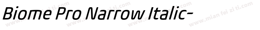 Biome Pro Narrow Italic字体转换
